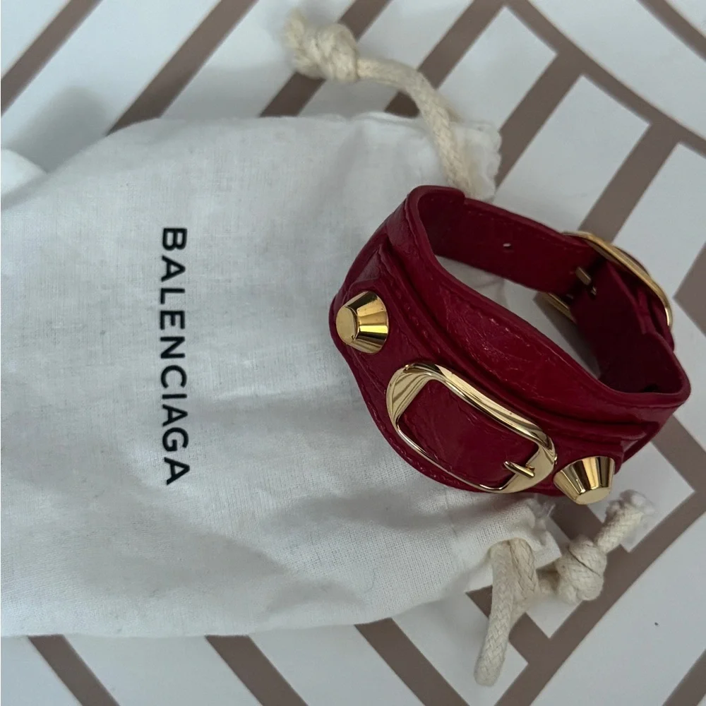 Balenciaga Leather Motorsport Bracelet - Picture 2 of 4